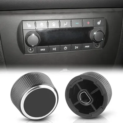 2 Pc Rear Radio o Volume Control Knob Dial Tuner For 07-13 Chevy Tahoe Chevrolet Silverado Gmc