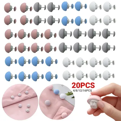 1-20PCS BedSheet Quilt Clip One Button Unlock Duvet Cover Fastener Clip Anti Slip Blanket Buckles