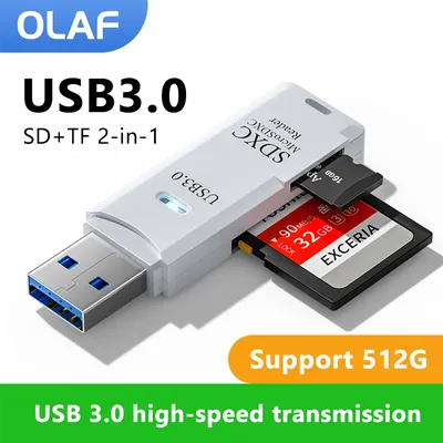 2 in 1 USB 3.0/2.0 Micro SD TF Card Reader Multi Memory Card Adapter for PC Laptop Accessories Flash