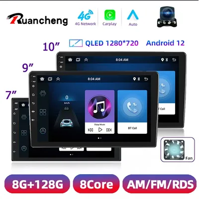 2 din Android 12 Car Radio Multimedia Player Universal 7 9 10" Carplay Stereo 4G GPS DVD For Nissan Hyundai toyota CR-V Kia 3USB