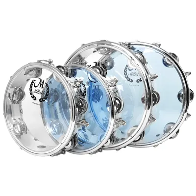 M MBAT 8/10inch Tambourine Self-Tuning Double Row Tambourine Stainless Steel Rings Hand Drums High