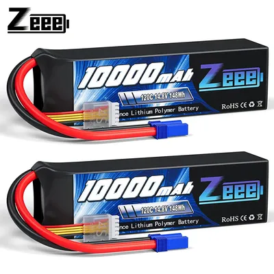 1/2units Zeee 4S 10000mAh Lipo Battery 14.8V 120C Softcase with EC5 Plug for RC Car Buggy Tank Train