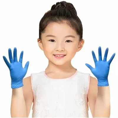 Kids Disposable Nitrile Gloves Children Latex Powder Free for Household Cleaning Crafting Painting