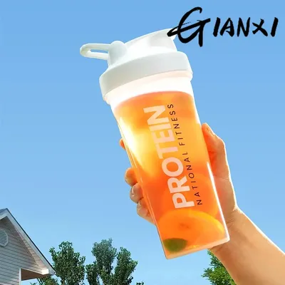 GIANXI Shaker Bottles Gym Sports Protein Powder Mixing Bottle Outdoor Portable Leak Proof Plastic