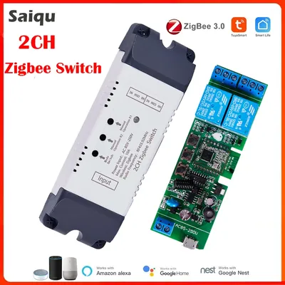 Smart Switch 2CH Relay Module Zigbee Tuya WIFI Motor Module USB 5V AC DC 7-32V 85-250V RF433 Smart