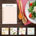 Carnet de planification des repas à reliure spirale avec 25 cartes de recettes de cuisine, organisez vos repas sans effort