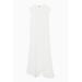 Draped Asymmetric Maxi Dress - White - COS Dresses