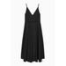 V-neck Midi Slip Dress - Black - COS Dresses