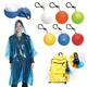 1pc Portable Disposable Emergency Raincoat, Foldable Keychain Rain Poncho In A Ball For Traveling Hiking Fishing Camping Outdoor Sports