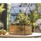 Blumenkasten Vogelhaus aus Holz & Metall, mit Deko-Vogel, Pflanzgefäß für Drinnen & Draußen,