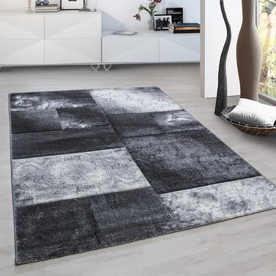 Teppich AYYILDIZ TEPPICHE "Hawaii 1710", grau, B:240cm H:13mm L:340cm, Kunstfaser, Teppiche, Läufer, handgearbeiteter Konturenschnitt, Kurzflor, Wohnzimmer Image