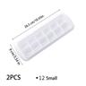 2pcs White Ice Cube Tray with Lid - Silicone Mold for Homemade Edible Ice Cubes - Easy Release, Press-to-Release Design - New Model for Home Use