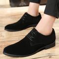 Men's Boots British Style Plaid Shoes Walking British Daily PU Comfortable Booties / Ankle Boots Lace-up Black Gray Spring