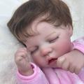 18 inch Reborn Doll Baby Toddler Toy Reborn Toddler Doll Doll Reborn Baby Doll Baby Baby Girl Reborn Baby Doll Twins A Newborn lifelike Gift Hand Made Non Toxic Vinyl W-031733 with Clothes and