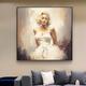 Handmade Marilyn Monroe Abstract Texture Knife Oil Painting on Canvas Wall Art Modern Home Decoration Contemporary Art (No Frame)