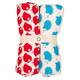 loud + proud Baby-Unisex Spucktuch im Doppelpack Halstuch, Rot (Tmato/Sky to/sk), One Size (2er Pack)