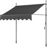 Clamp awning, balcony awning with hand crank, uv resistant, height adjustable, metal and polyester,