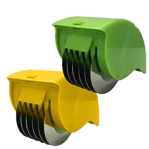 1/2 Stück Petersilienhacker, manueller Handschneider, Frühlingszwiebel-, Schnittlauch- und Minzschneider, Petersilienhacker für Taboulé mit 6 Edelstahlklingen Image