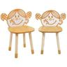 Lot de 2 chaises enfant collection Monsieur/Madame - Madame Bonheur Audrey. orange