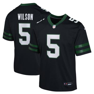 New York Jets Nike Game Ausweichtrikot - Schwarz - Garrett Wilson - Jugendliche Image