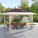 Outsunny 13 Ft. W x 13 Ft. D Steel Gazebo Metal/Steel/Soft-top in Black/Gray | Wayfair 84C-353V00BN