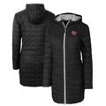 Women's Cutter & Buck Black Oklahoma Sooners Vault Rainier Primaloft Eco Insulated Hooded Long Coat