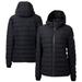 Women's Cutter & Buck Black SMU Mustangs Vault Mission Ridge Repreve Eco Insulated Long Puffer Jacket