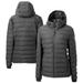 Women's Cutter & Buck Gray SMU Mustangs Vault Mission Ridge Repreve Eco Insulated Long Puffer Jacket