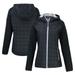 Women's Cutter & Buck Black SMU Mustangs Vault Primaloft Eco Raglan Full-Zip Hybrid Jacket