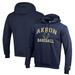 Men's Champion Navy Akron Zips Icon Baseball Powerblend Pullover Hoodie