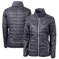 Oklahoma Sooners Cutter & Buck Women's Rainier PrimaLoft Eco Insulated Printed Full-Zip Puffer Jacket - Black