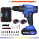 (Drill and Screwdriver Set 45Nm Power Tool 2 Batteries and 29pcs bit Feature LED Light and Hammer) Cordless Drill 21V Brushless 1/2" Drill Driver Kit