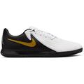 NIKE Herren Fussball-Hallenschuhe Phantom GX 2 Academy IC Low-Top Soccer Shoes, Größe 42 in WHITE/BLACK-MTLC GOLD COIN