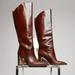 Zara Shoes | Nwt Zara Brown High Shaft Heeled Leather Boots, 8 | Color: Brown | Size: 8