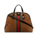 Gucci Bags | Gucci Medium Web Ophidia Suede Satchel | Color: Brown | Size: Os
