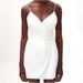 Zara Dresses | 019 Nwt Zara Linen Blend Belted Dress | Color: White | Size: M