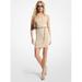 Michael Kors Dresses | Michael Kors Metallic Ribbed Knit Tank Dress Gold L New | Color: Gold | Size: L