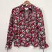 J. Crew Tops | J. Crew X Liberty Scalloped-Sleeve Poppy Amelie Floral Blouse Size Small | Color: Pink/Red | Size: S