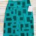 Lularoe Skirts | Pencil Skirt With Yoga Band Waistband Lularoe | Color: Blue/Green | Size: Xs