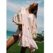 Free People Dresses | Free People Mix It Up Floral Mist Beaded Balloon Sleeve Tunic Mini Dress Pink Xs | Color: Cream/Pink | Size: Xs
