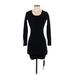 Guess Casual Dress - Sweater Dress: Black Dresses - Women's Size Small