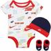 Nike Matching Sets | Nike Baby Boys Or Girls All-Over Print Bodysuit, Hat And Booties 0-6 Months | Color: Tan | Size: 0-6 Months