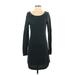 Ann Taylor LOFT Casual Dress - Sweater Dress: Teal Dresses - Women's Size Small
