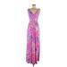 Lilly Pulitzer Casual Dress - Maxi: Pink Paisley Dresses - Women's Size Small