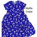 Lularoe Dresses | Lularoe Womens Dress Size 2xl Ariel Tiered Blue Floral Waffle Crepe 2x Xxl Nwt | Color: Blue | Size: Xxl