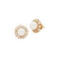 Kate Spade Jewelry | Kate Spade Candy Shop Glass Pearl, Cubic Zirconia & Goldtone Halo Stud Earrings | Color: Gold/White | Size: Os