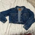 Levi's Jackets & Coats | Levi’s Cropped Denim Jacket | Color: Blue | Size: Xs