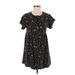 Madewell Casual Dress - Popover: Black Floral Dresses - Women's Size 2X-Small