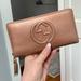 Gucci Bags | Authentic Gucci Soho Zippy Wallet In Champagne Color - Scuff On Back | Color: Cream/Pink | Size: Os