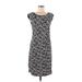 Ann Taylor LOFT Casual Dress - Sheath: Black Graphic Dresses - Women's Size Medium